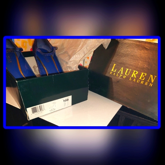 Lauren Ralph Lauren Stilettos Heels Colbat Blue Sz 10 - Picture 3 of 9